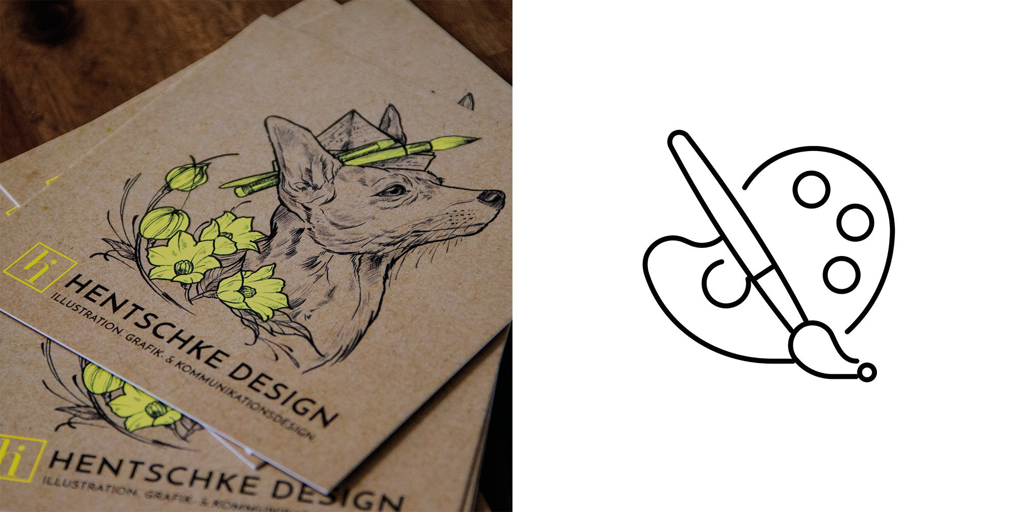 Visitenkarten und Illustration Icon